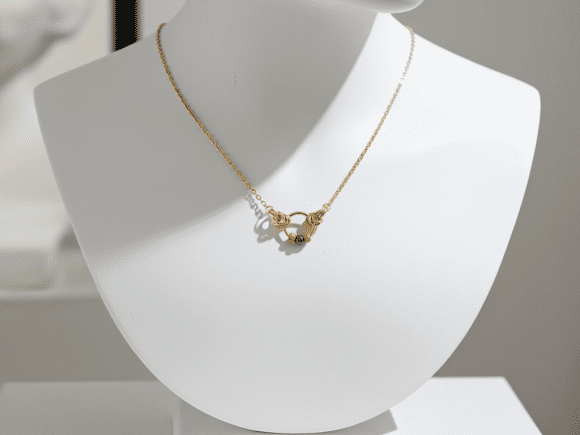 Elegant Gold Beaded Necklace as seen on Bones