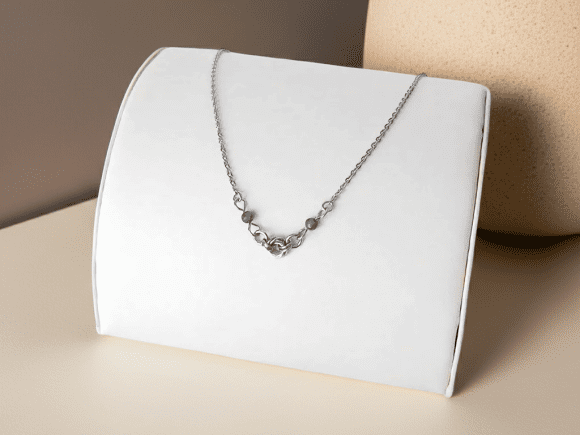 Labradorite Love Knot Stainless Steel Necklace