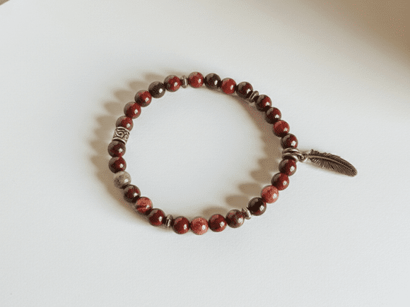 Petite Apple Jasper Gemstone Bracelet