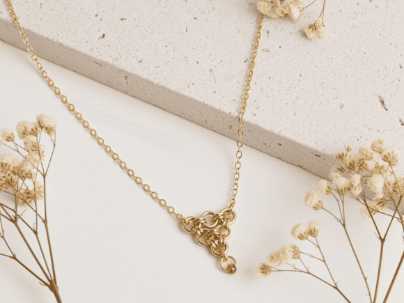 Japanese Lace Gold Necklace