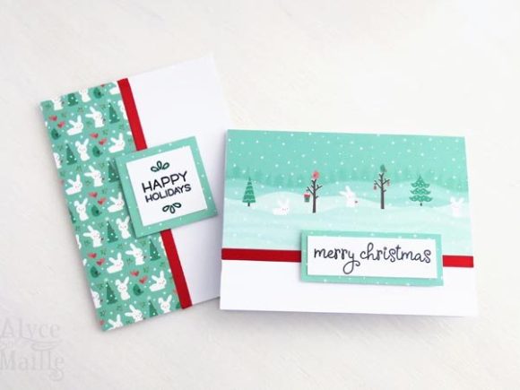 Bunny Christmas Card Set