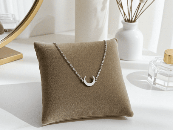 Stainless Steel Moon Necklace