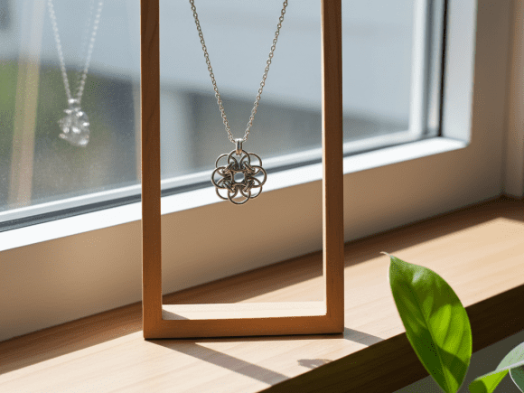 Stainless Steel Flower Pendant